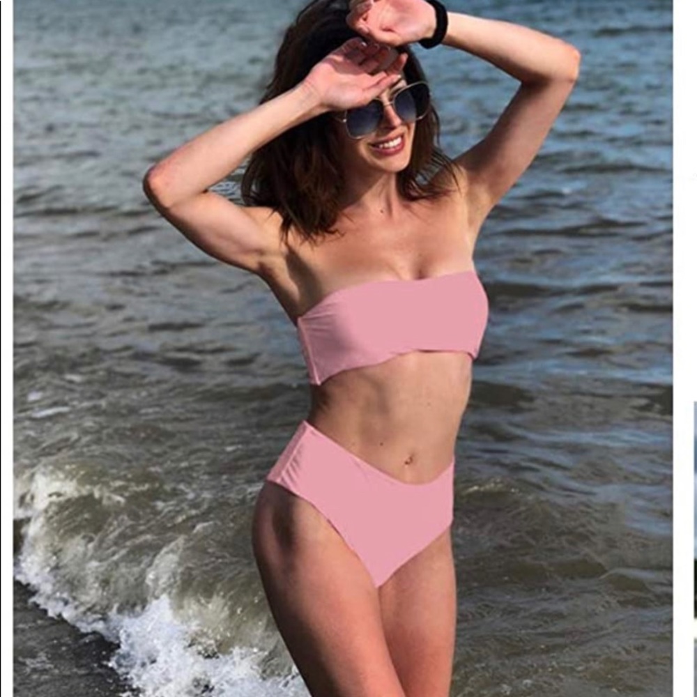 High wasted bathing suit bottoms